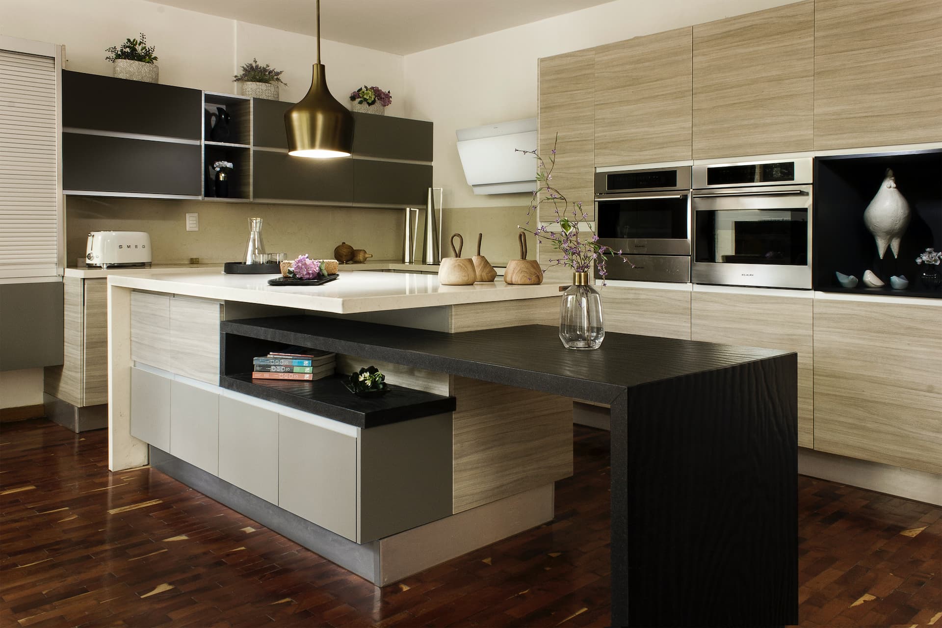 Cocina decorada estilo minimalista moderno